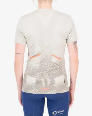 Back of the ladies trail tee in the Groad To Freedom Reptilia design made by enjoy.cc