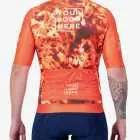 Back view of the Mens Semi Custom Proxision cycling jersey in a flame tie-dye design Enjoy.cc