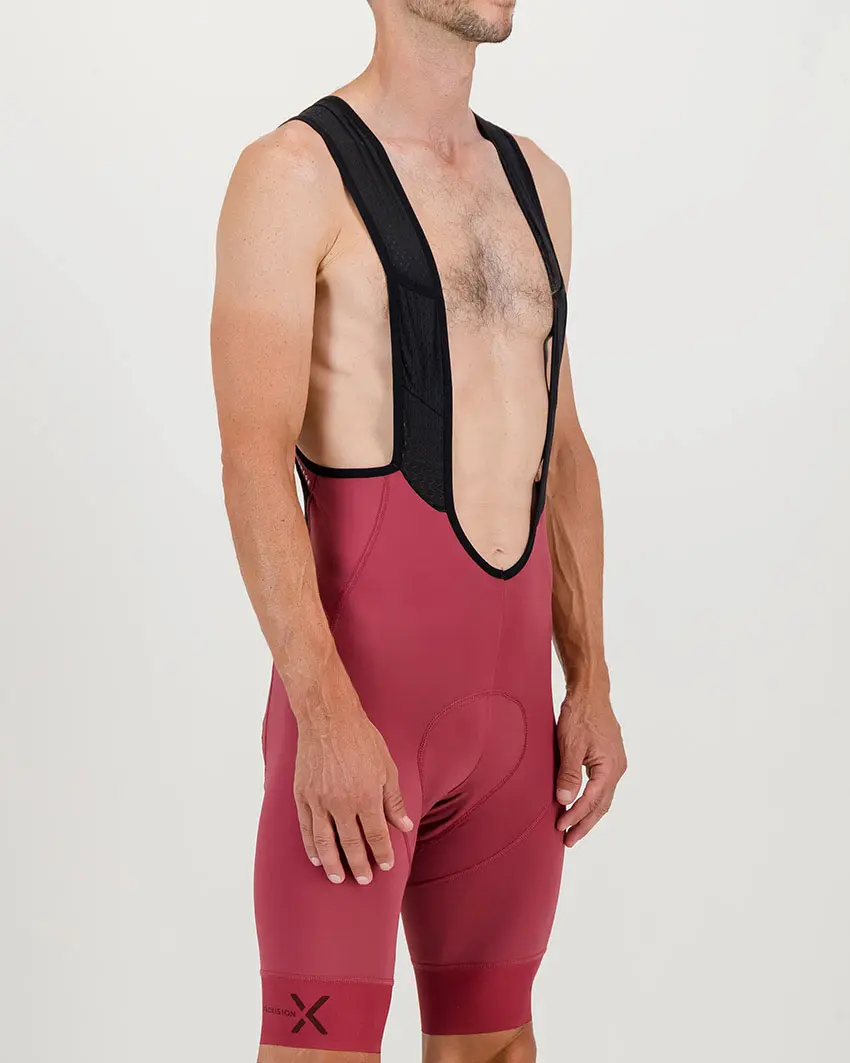 3qtr view of the Enjoy ProXision mens cargo bib short in the bossanova colourway made by enjoy.cc
