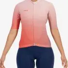 Front view of the womens rose Supremium cycling jersey design made by Enjoy.cc
