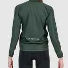 Back view of the womens Forest water resistant atom jacket with reflective detail made by Enjoy.cc