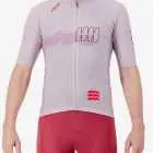 Front view of the Mens Supremium cycling jersey for in mauve colour way by enjoy.cc