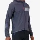 Side view of the Enjoy Contour mens waterproof cycling jacket in Grey made by enjoy.cc