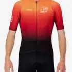 Front view of the Mens Semi Custom Supremium cycling jersey in a flame gradient design Enjoy.cc