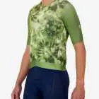Side view of the ProXision men's cycling jersey in a olive tie-dye design made by enjoy.cc