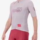 Side view of the Mens Supremium cycling jersey for in mauve colour way by enjoy.cc