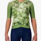 Front view of the ProXision men's cycling jersey in a olive tie-dye design made by enjoy.cc