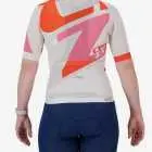 Back view of the Octane Women's cycle jersey in beige colour Destination design by enjoy.cc