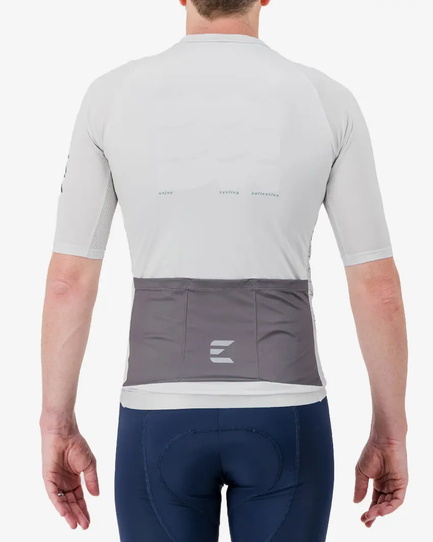 Back view of the Mens Supremium cycling jersey for in sand colour way by enjoy.cc
