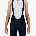 Front view of the Enjoy ProXision mens cargo bib short in the black colourway made by enjoy.cc