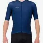 Front view of the Supremium men's cycling jersey in a navy design made by enjoy.cc
