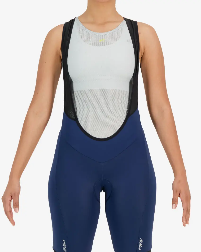 Front view of the mens sleeveless baselayer in the ice blue emotif design made by Enjoy.cc