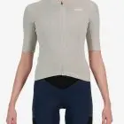 Front view of the womens wheat Hempie cycling jersey design made by Enjoy.cc
