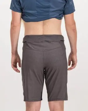 Ladies Grey Coloured Reptilia Trail Short. Designed and manufactured by Enjoy cycling apparel.