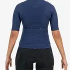 Back view of the womens navy Hempie cycling jersey design made by Enjoy.cc