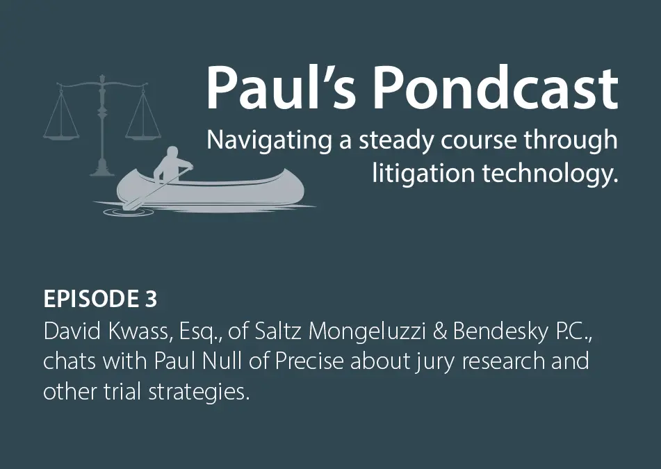 Paul’s Pondcast Episode 3 With Guest David Kwass, Esq.