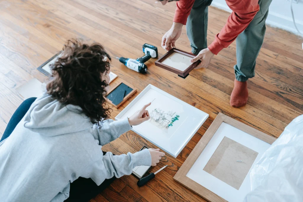 dealing with framed artworks
