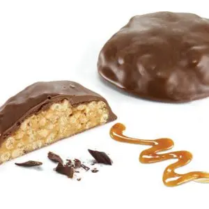 Chocolate and Caramel Crispy Bites