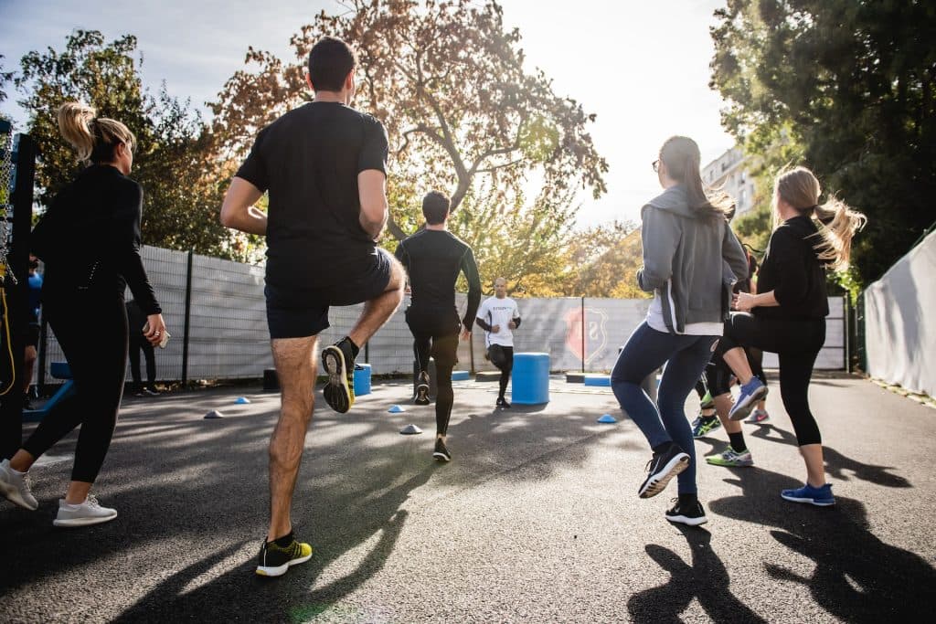 people preparing to go jogging