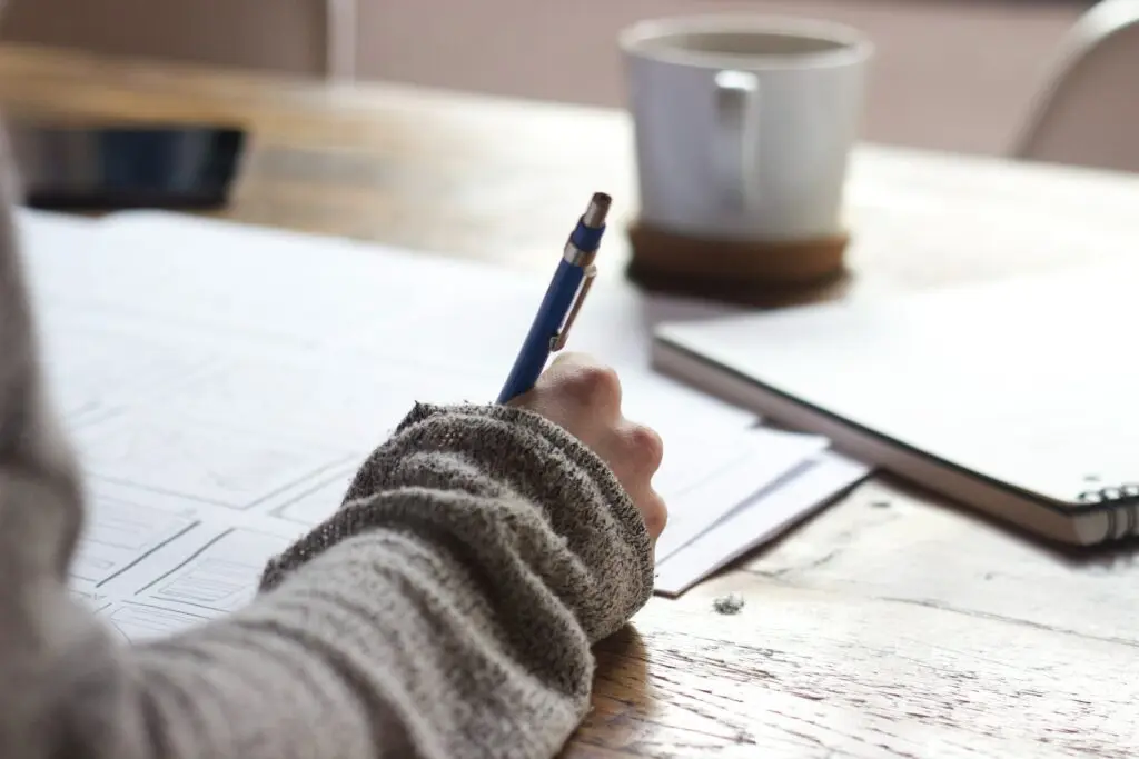 taking down notes