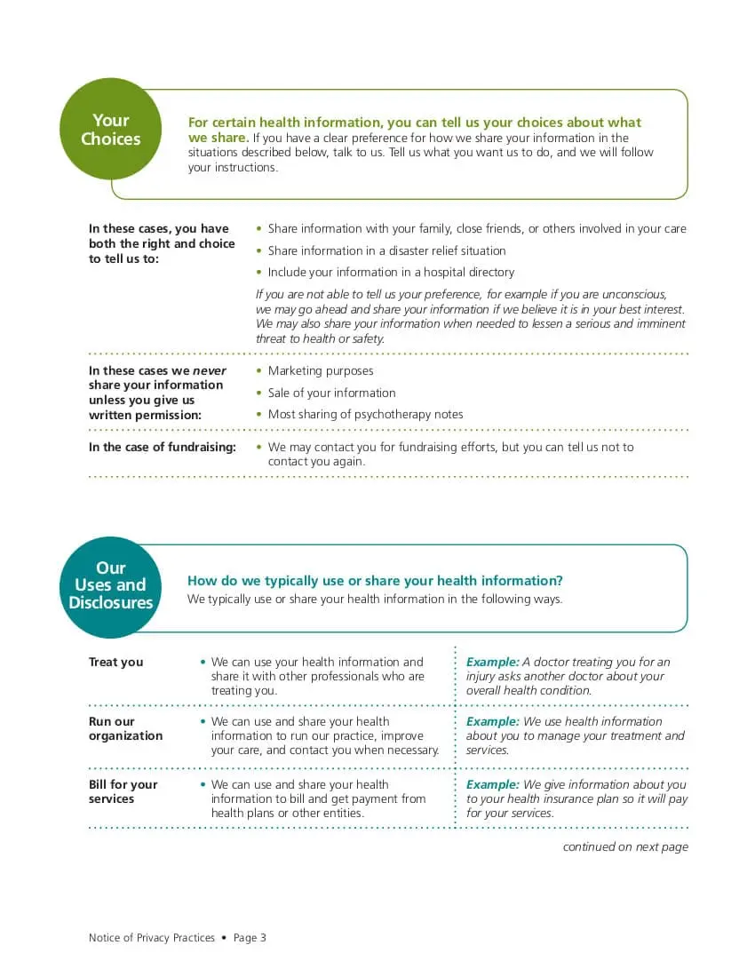 Notice of Privacy Practices Web3