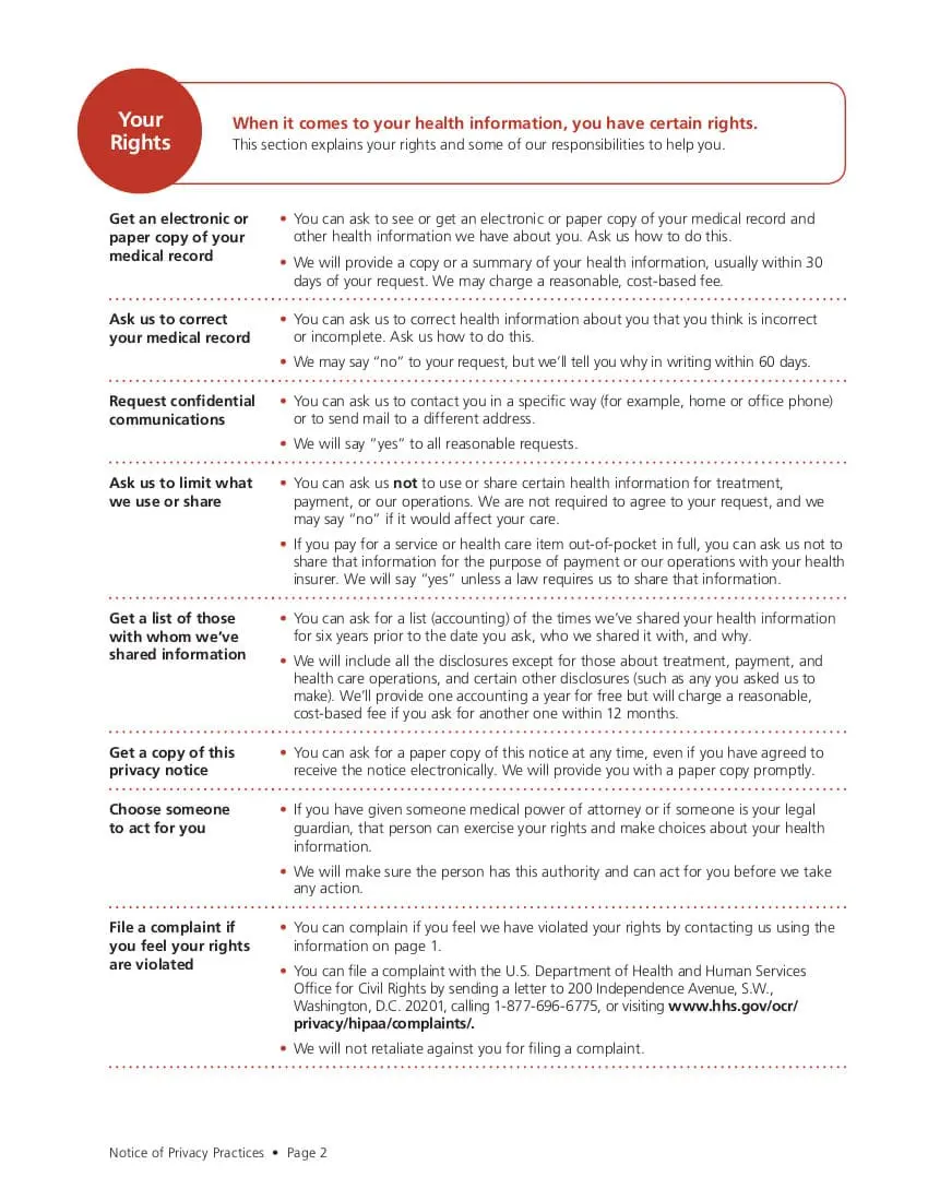 Notice of Privacy Practices Web2