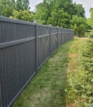 Gray Vinyl Fence