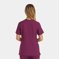 Alternative view of women's double v-neck top | 5001