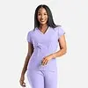Zoe - Banded V-Neck Top | 2501 1 Embrace by maevn 2501 zoe bandedv necktop mistylilac myl 01 maevn scrubs