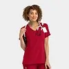 Momentum by maevn 5002 womensmockwraptop red red 01 maevn scrubs