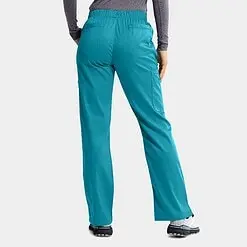 Comfortable women's medical scrub pants with elastic waistband, perfect for healthcare professionals.