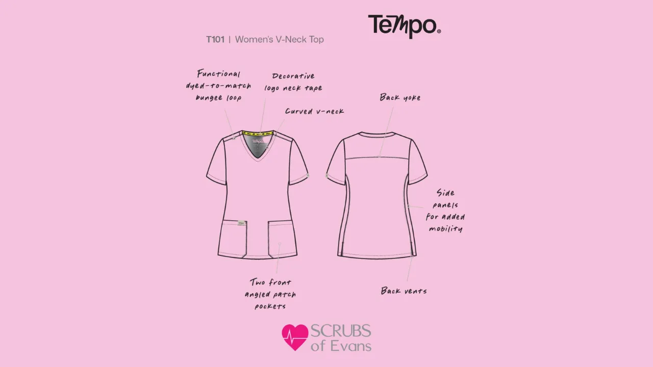 Tempo womens scrub shirts