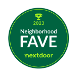 A 2023 Neighborhood FAVE badge recognizes Cross Creek Animal Medical Centre as a community favorite veterinary clinic.