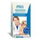 Product box for the Wisdom Panel Professional Canine Mixed-Breed Genetic Analysis kit, featuring a veterinarian holding a dog and diagnostic test details.