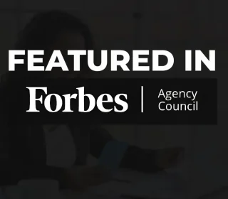 Sarah Tourville sharing her Forbes Agency Council contributor feature on B2B marketing fatigue