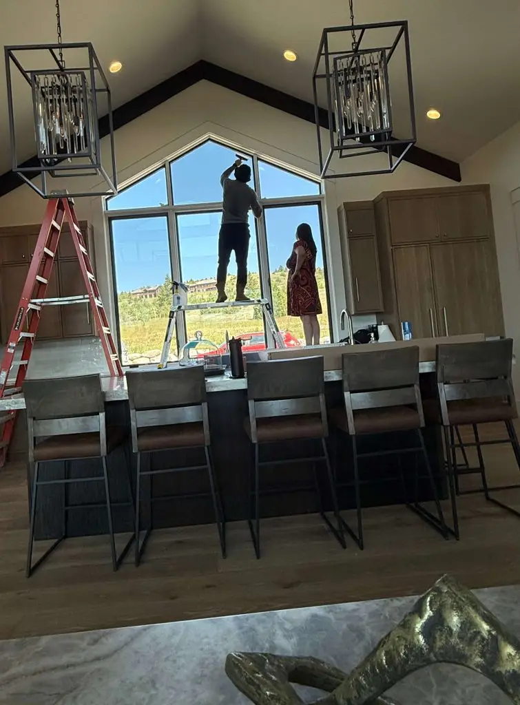 Installing UV Protection Film on a home in Montana