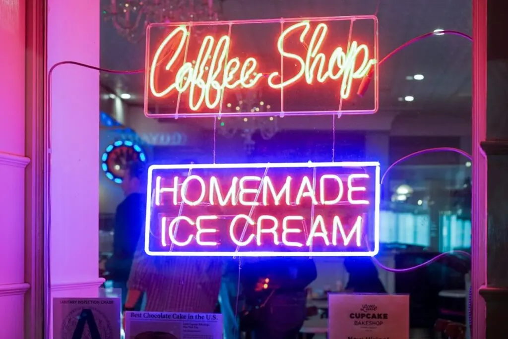 neon store sign