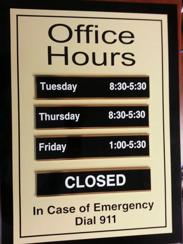 Office Hours Sign