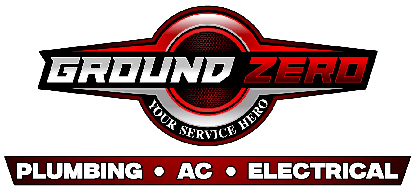 Ground Zero Plumbing & A/C Logo - Your Service Hero - Plumbing, AC, and Electrical