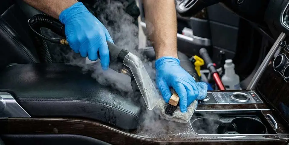 Car interior steam cleaning and detailing service in Kearny NJ by Platinum Mobile Force