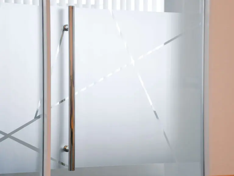 Commercial Privacy Film installed on office glass door for added privacy