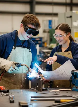 school students pursuing careers