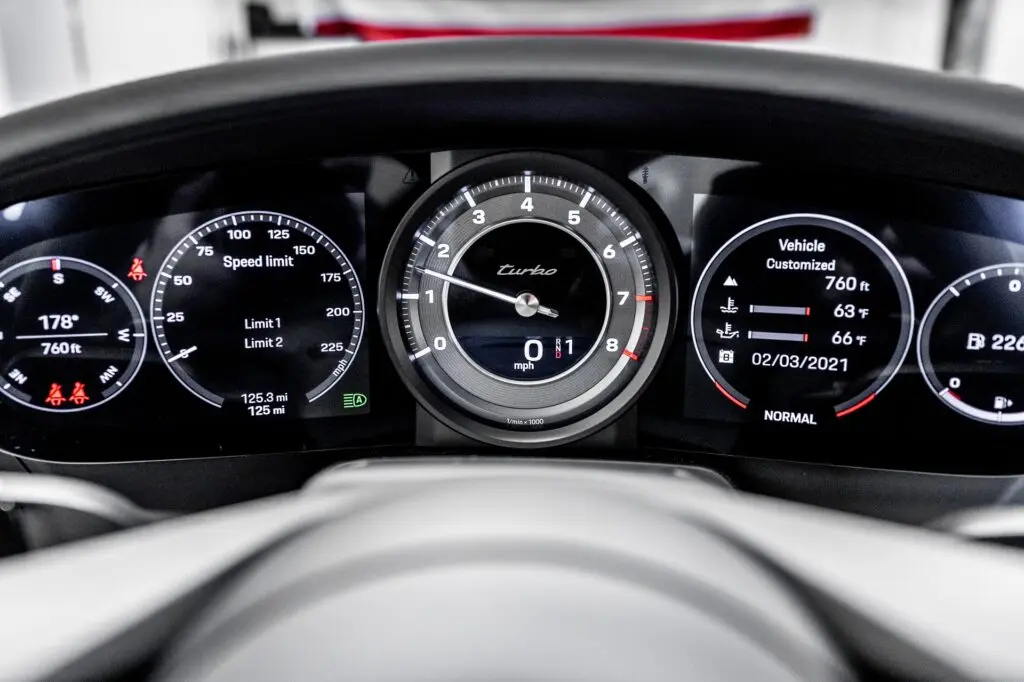 Porsche Speedometer close-up