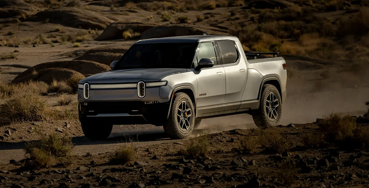 Rivian electric vehicle ready for tint and paint protection