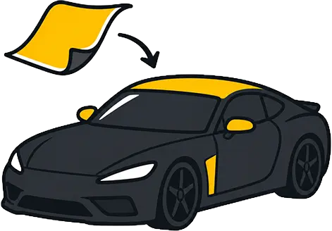Contrasting roof and mirror accent film icon