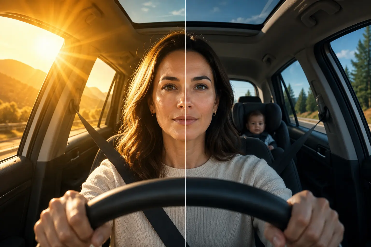 Car window tint with UV protection