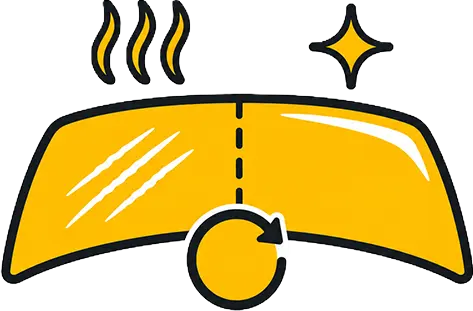 Heat restoring a lightly scratched surface icon