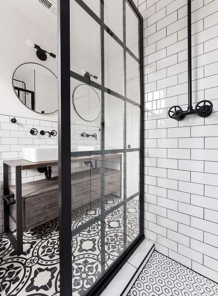 Glass shower enclosure featured in the ceramic coating for shower glass guide