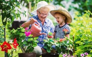 memory care therapy with grandson