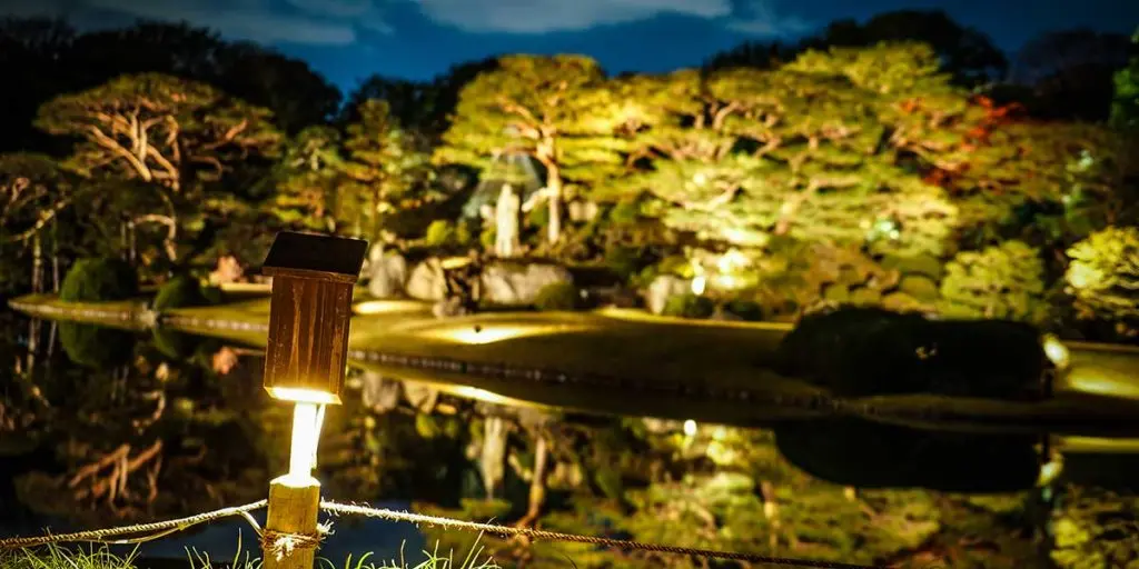 water features and landscape lighting